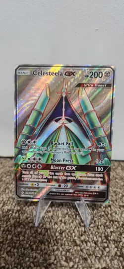 Pokemon Celesteela GX SM-Ultra Prism Ultra Rare 144/156 HP200 Full Art Holo - Image 1
