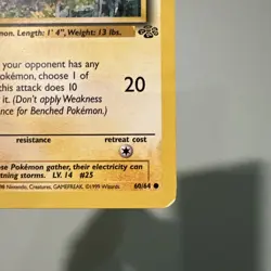 1999 Pokemon Jungle 1st Edition Pikachu 60/64 Common - Vintage WOTC TCG - Image 3