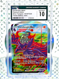 CGC 10 Corviknight VMAX TG19/TG30 Silver Tempest Secret Art Rare Pokemon Card - Image 1