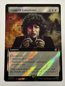 MTG Doctor Who Crisis of Conscience Extended Art Surge Foil 0928 NM Rare - Image 1