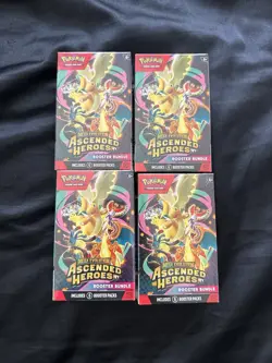 Lot Of 4- Pokemon TCG Mega Evolution Ascended Heroes Booster Bundle - Image 1