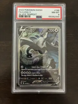 ✨2022 Lugia V Pokemon Silver Tempest 186/195 PSA 8 NM-MT✨ - Image 1