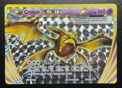 2017 Pokemon Crobat BREAK XY181 Black Star Promo Holo Rare HP/Played - Image 1
