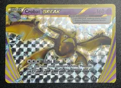 2017 Pokemon Crobat BREAK XY181 Black Star Promo Holo Rare HP/Played - Image 2