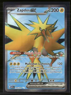 Pokemon 2023 Scarlet & Violet 151 Zapdos EX FA #192/165 - Image 1
