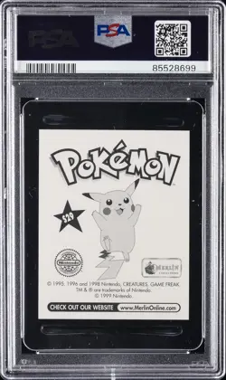 1999 MERLIN POKEMON #S29 ASH & PIKACHU-PRISM PSA 10 - Image 2