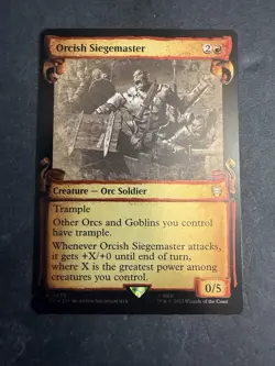 Orcish Siegemaster Scroll Showcase Foil Lord Of The Rings MTG LP - Image 1