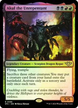 Akul the Unrepentant (0189) - Outlaws of Thunder Junction - Rare (Foil) - Image 1