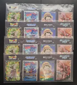 4x Gen Con 2023 BANDAI Promo Sheet (Digimon, One Piece, DBS, Battle Spirits) - Image 1