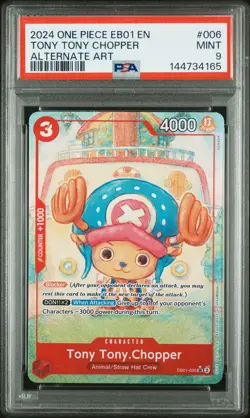 2024 ONE PIECE EB01-EXTRA BOOSTER -MEMORIAL COLL- #006 TONY TONY CHOPPER PSA 9 - Image 1