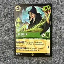 Disney Lorcana Wilds Unknown The Queen Devious Disguise 90/204 Legendary NM - Image 1