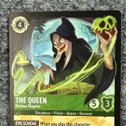 Disney Lorcana Wilds Unknown The Queen Devious Disguise 90/204 Legendary NM - Image 3