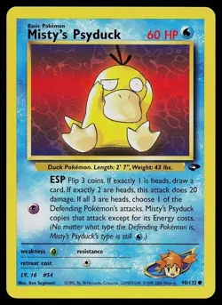 Pokemon Card - Misty's Psyduck Gym Challenge 90/132 Common - Image 1