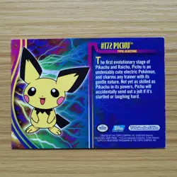 Topps Pokemon Pichu #172 TV Animation Edition 2001 Holo Trading Card - Image 3