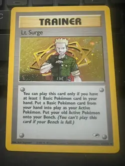 POKEMON HOLO FOIL CARD TRAINER LT. SURGE MINT - Image 1