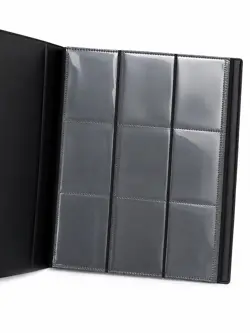Trading Card Album Binder Folder 360 Side Loading Card Holder Black 9 Pocket - Image 3