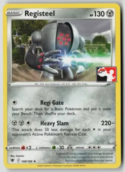 Pokemon TCG Prize Pack Series Cards #108/189 Registeel - Image 1