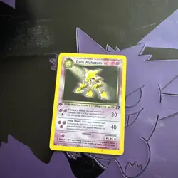Pokemon TCG Dark Alakazam Holo Rare Card 1/82 1st edition LP - Image 1