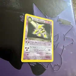 Pokemon TCG Dark Alakazam Holo Rare Card 1/82 1st edition LP - Image 3
