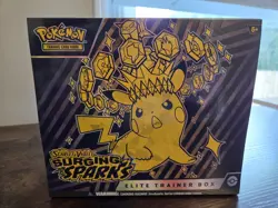 Pokemon Scarlet & Violet Surging Sparks Elite Trainer Box Booster Promo Card - Image 1