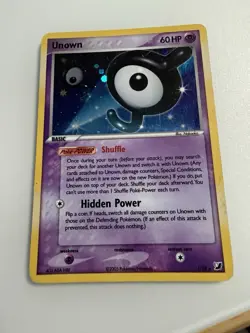 Pokemon TCG 2005 Unown I 1/28 EX Unseen Forces Holo Rare English MP Card - Image 1
