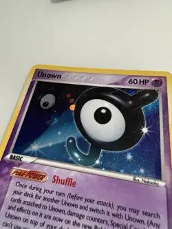 Pokemon TCG 2005 Unown I 1/28 EX Unseen Forces Holo Rare English MP Card - Image 2