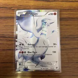 Reshiram 113/114 Black & White Full Art Ultra Rare Pokemon Card 2011 - Image 1