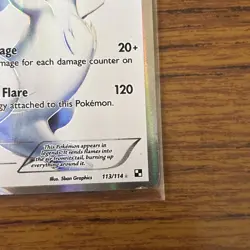 Reshiram 113/114 Black & White Full Art Ultra Rare Pokemon Card 2011 - Image 2