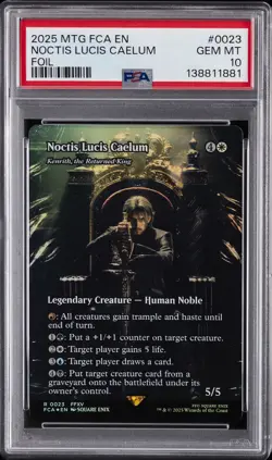 2025 MTG FINAL FANTASY THROUGH THE AGES FOIL #0023 NOCTIS LUCIS CAELUM PSA 10 - Image 1