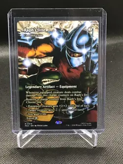 Raph’s Jitte (Borderless) Teenage Mutant Ninja Turtles Eternal-Legal #19 NP MTG - Image 1