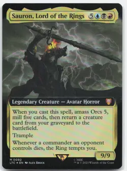 Sauron, Lord of the Rings (Extended Art) *Foil* LTC 92 NM - Image 1