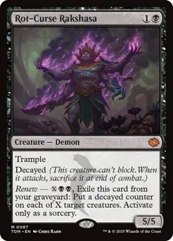 Magic The Gathering MTG ROT-CURSE RAKSHASA Tarkir: Dragonstorm NM Near Mint - Image 1