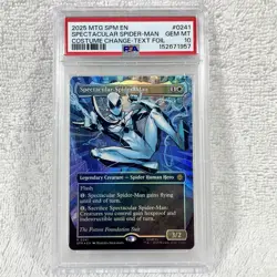 2025 MTG Magic Marvel Spectacular Spider-Man Borderless Foil #241 0241 GM PSA 10 - Image 1