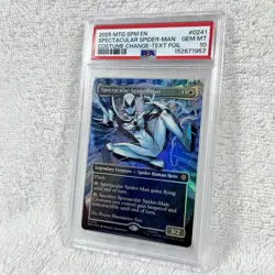 2025 MTG Magic Marvel Spectacular Spider-Man Borderless Foil #241 0241 GM PSA 10 - Image 2