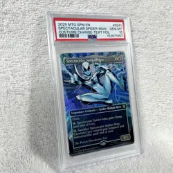 2025 MTG Magic Marvel Spectacular Spider-Man Borderless Foil #241 0241 GM PSA 10 - Image 3