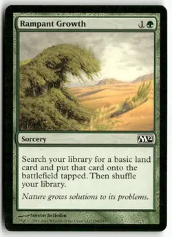 Rampant Growth 190 Common Magic 2012 (M12) Magic: The Gathering Lightly Played - Image 1