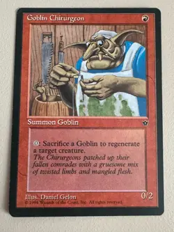 3x Goblin Chirurgeon 2x V1 + 1x V2 MTG - Fallen Empires - ©1994 EX - Image 4