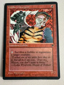 3x Goblin Chirurgeon 2x V1 + 1x V2 MTG - Fallen Empires - ©1994 EX - Image 5