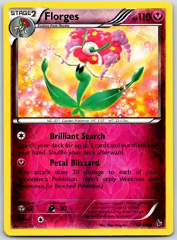 POKEMON FLASHFIRE FLORGES 66/106 RARE REVERSE HOLO LP - Image 1