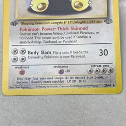 Pokemon TCG Jungle Snorlax 1st Edition Pokemon Jungle 27 Regular English - Image 4