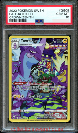 Pokemon Crown Zenith Toxtricity GG09 PSA 10 - Image 1