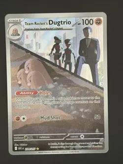 Pokemon Team Rocket's Dugtrio 239/217 Ascended Holo Illustration Rare EN 2026 - Image 1