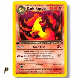 2000 Pokemon Team Rocket Dark Rapidash 1st Edition 44/82 Non Holo WOTC M/NM - Image 1