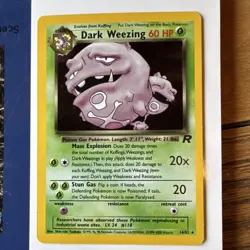 Pokemon Dark Weezing Holo Rare Team Rocket 14/82 Unlimited 60 HP English - Image 1