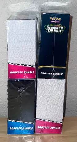 Lot Of 4 Pokemon TCG 2x White Flare, Black Bolt, Perfect Order Booster Bundles - Image 4