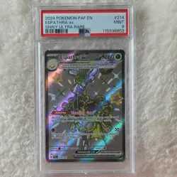 Pokemon Espathra ex 214/091 SV Paldean Fates Shiny Ultra Rare Holo PSA 9 - Image 1