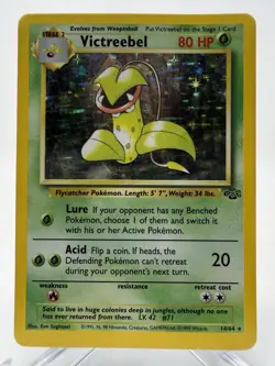 Pokemon TCG Victreebel #14/64 Jungle Unlimited Holo Rare 1999 WOTC VINTAGE - Image 1