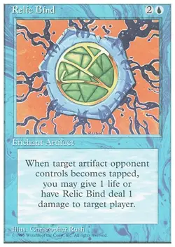 RELIC BIND x1 mtg VLP-NM 4th Edition 1 Rare - Image 1