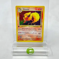 Pokemon TCG Jungle Flareon 1st Edition 3/64 Holo English - Image 1