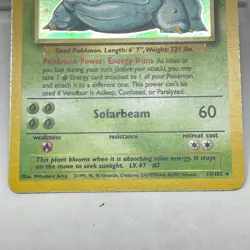 Pokemon TCG Base Set Venusaur 15/102 Holo English - Image 4